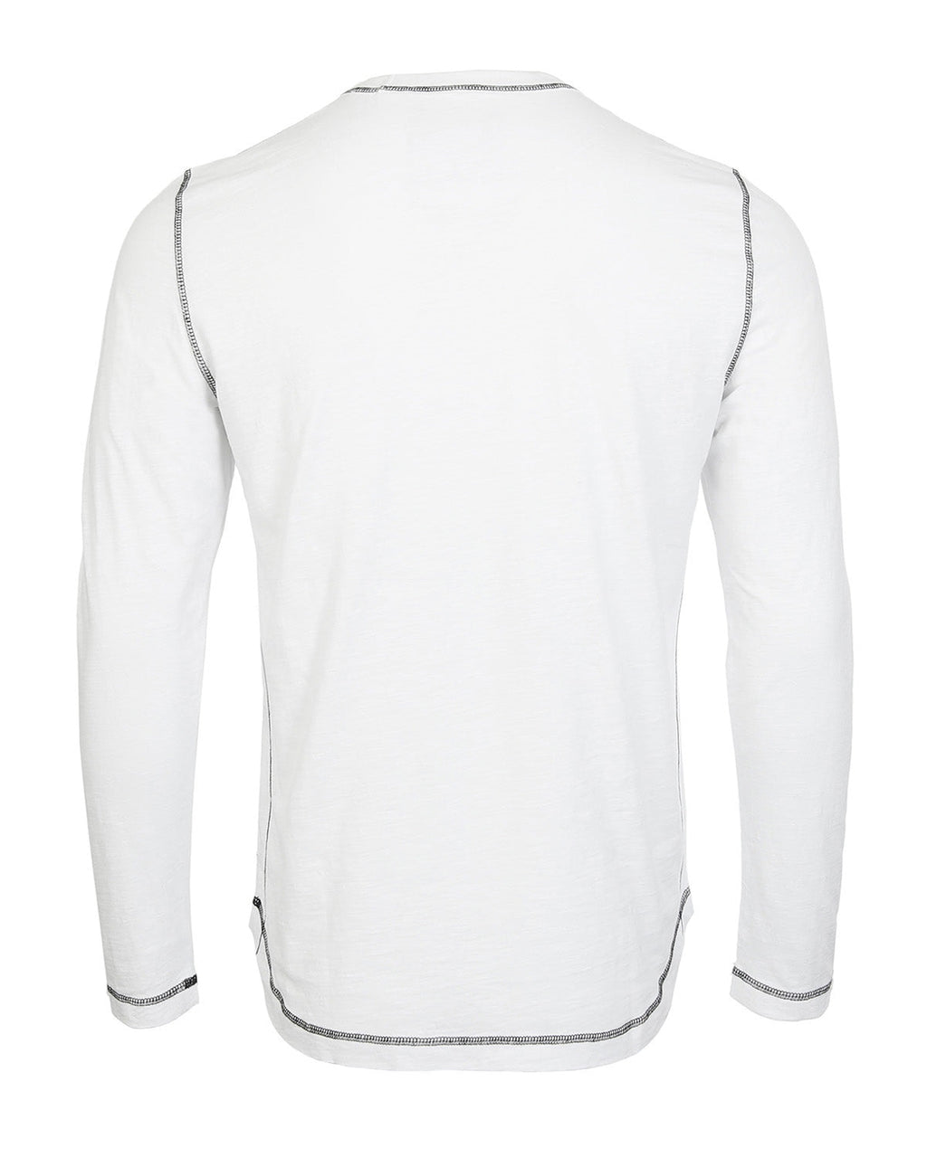 Signature Classic Long Sleeve Crew Neck T-Shirt for Men - White