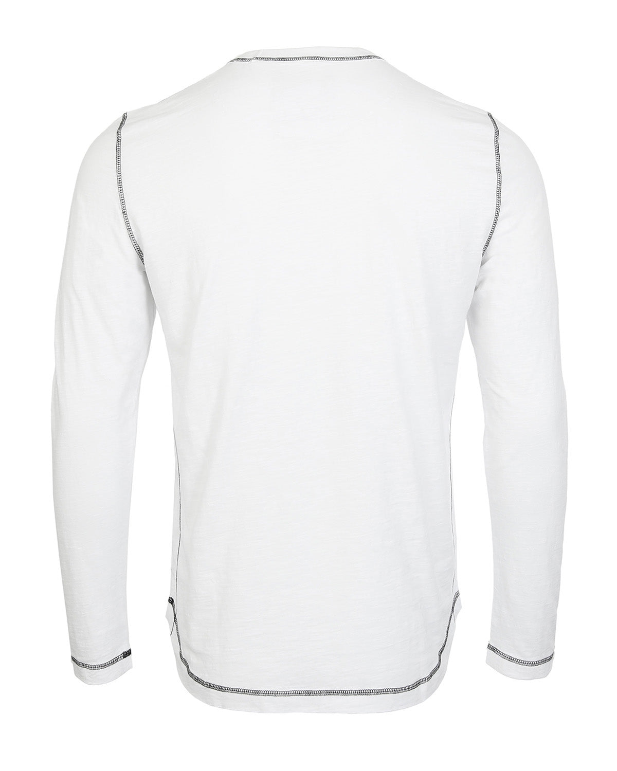 Signature Classic Long Sleeve Crew Neck T-Shirt for Men - White
